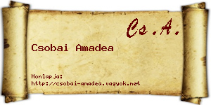 Csobai Amadea névjegykártya
